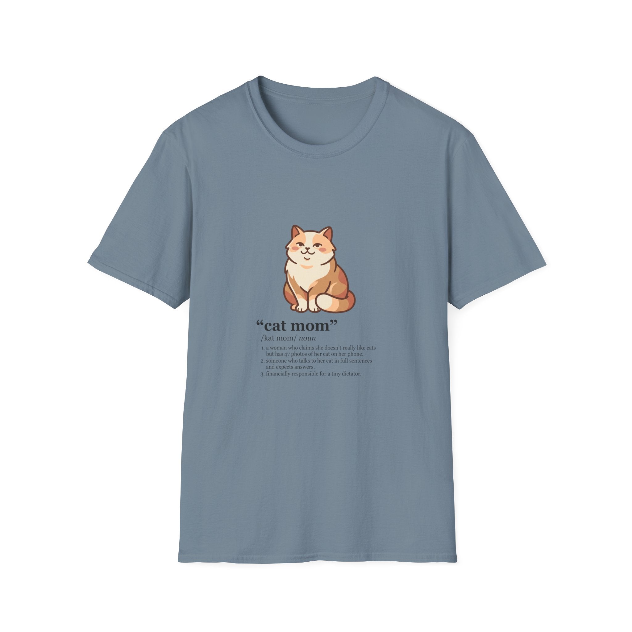 | Cat Mom Graphic Illustation T-Shirt | Cute Fluffy Cat Illustration