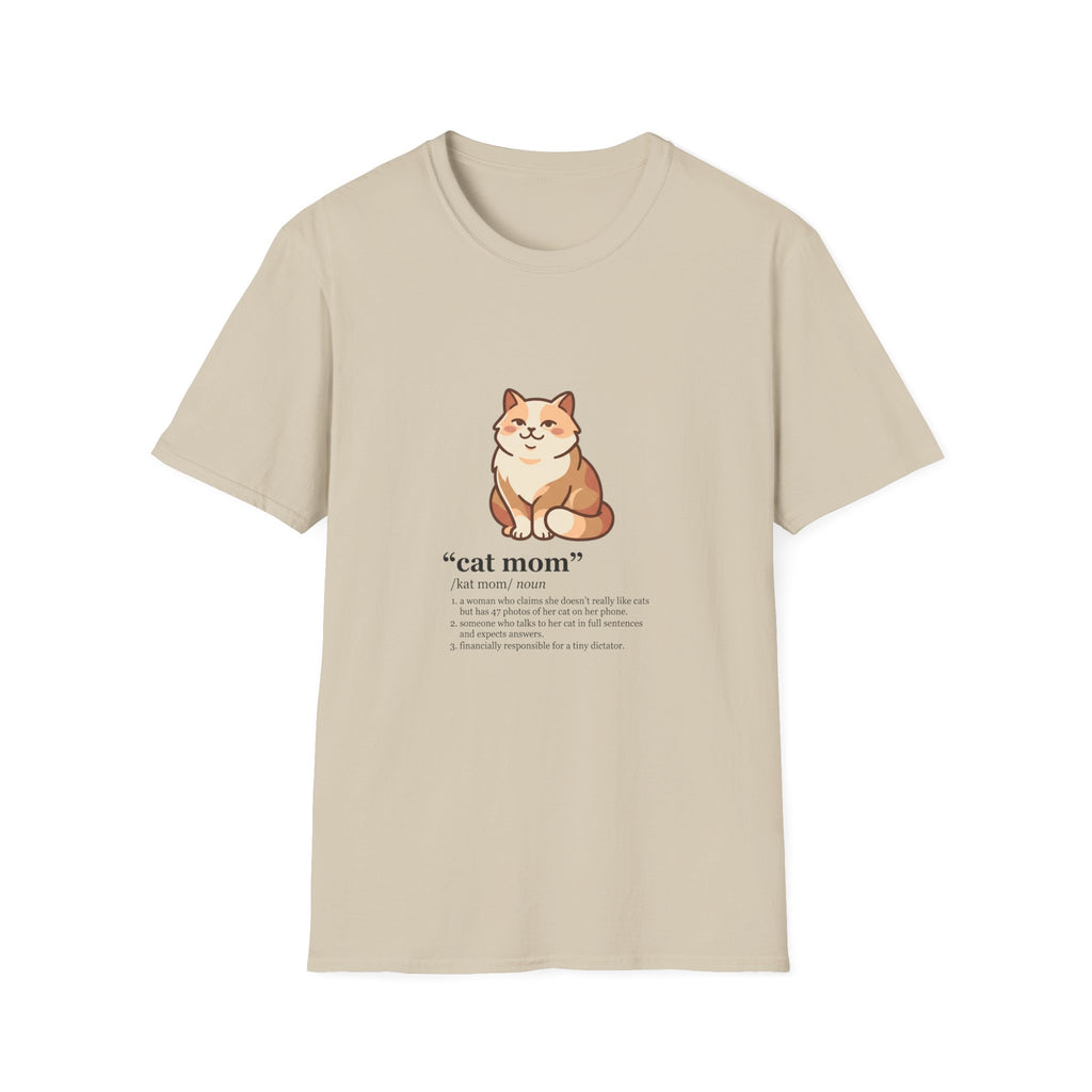 | Cat Mom Graphic Illustation T-Shirt | Cute Fluffy Cat Illustration