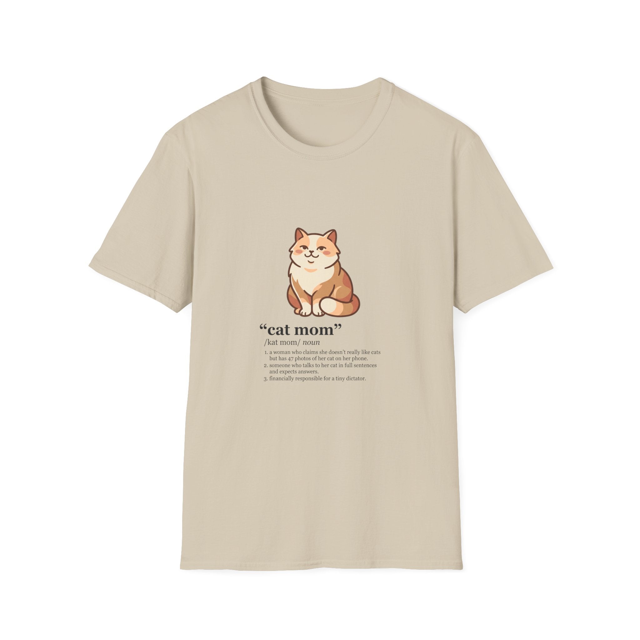 | Cat Mom Graphic Illustation T-Shirt | Cute Fluffy Cat Illustration