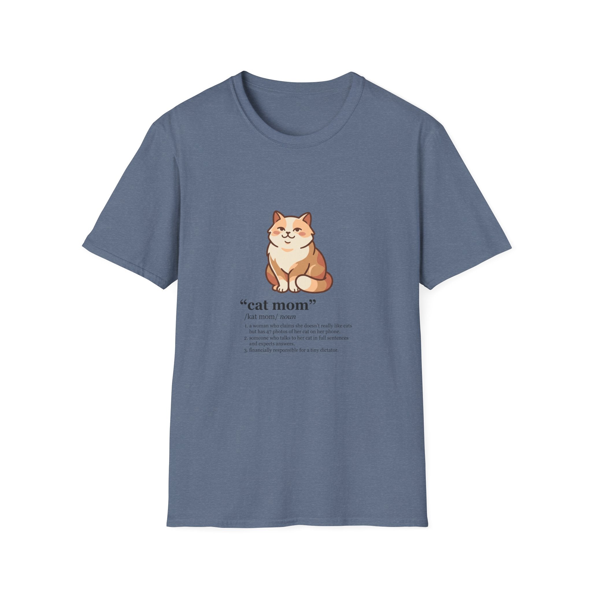 | Cat Mom Graphic Illustation T-Shirt | Cute Fluffy Cat Illustration