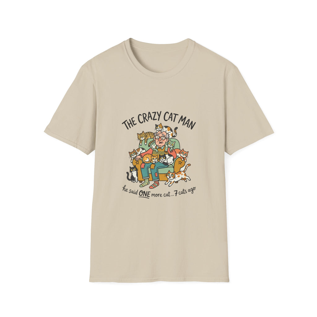 The Crazy Cat Man T-Shirt | Funny Cat Lover Shirt, Cat Hoarder Design