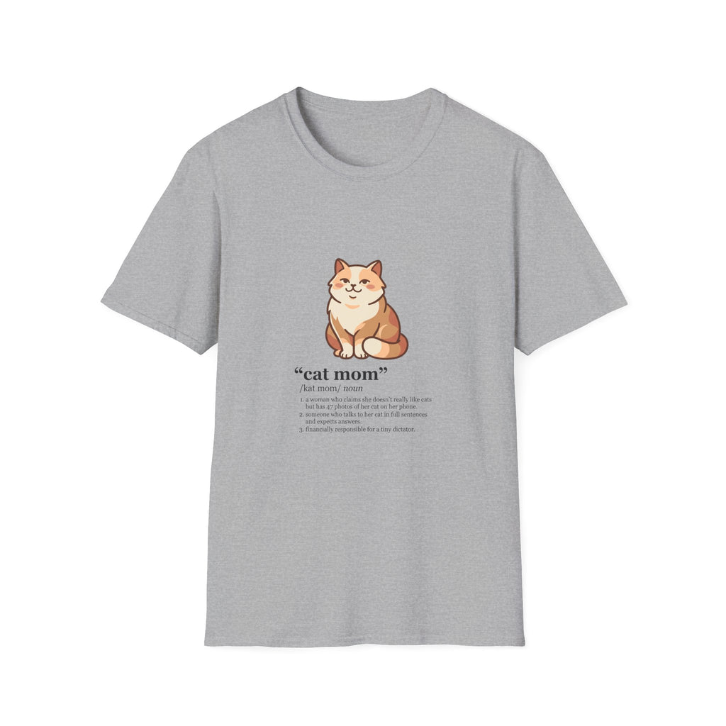 | Cat Mom Graphic Illustation T-Shirt | Cute Fluffy Cat Illustration