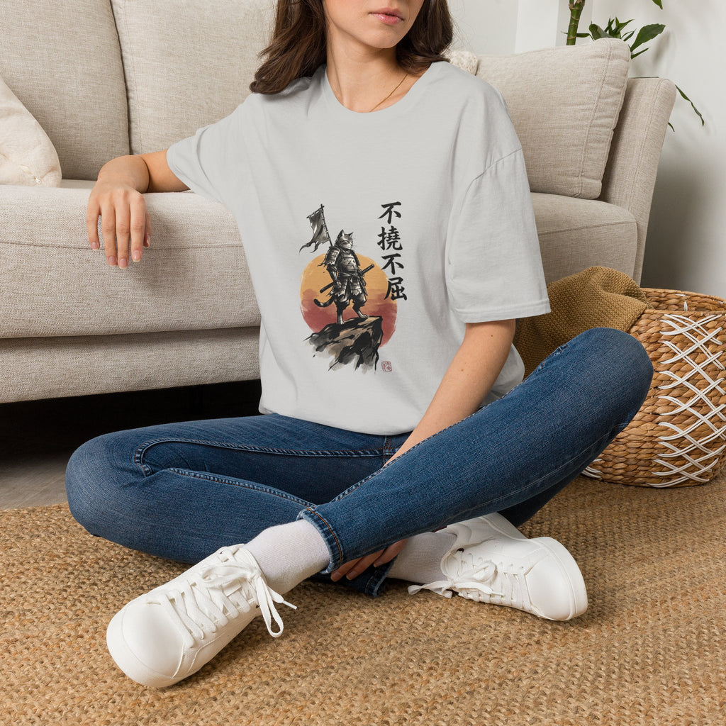 Samurai Warrior Illustration T-Shirt | Japanese Ink Sun Design