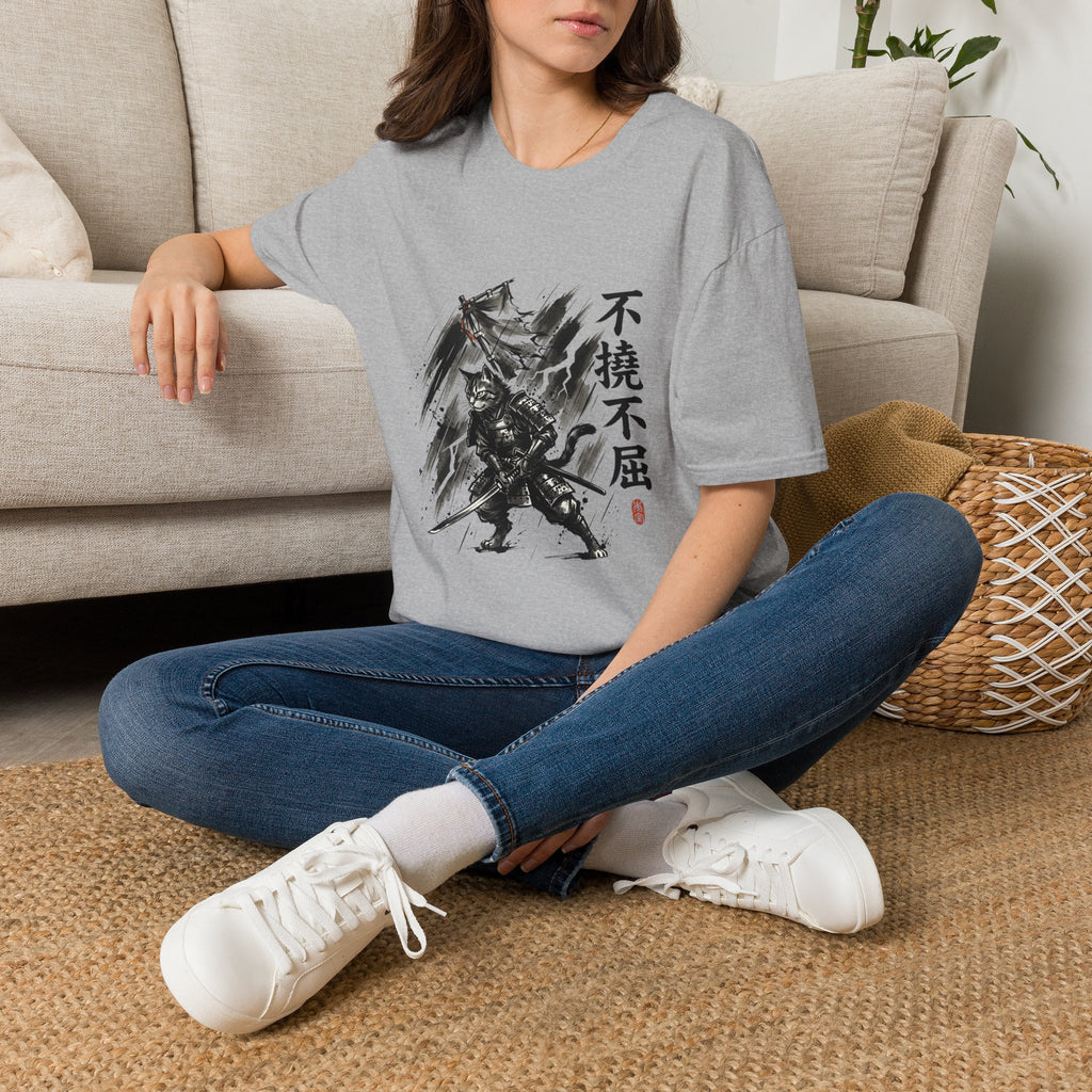 Samurai Brush Art T-Shirt | Japanese Calligraphy Warrior Tee