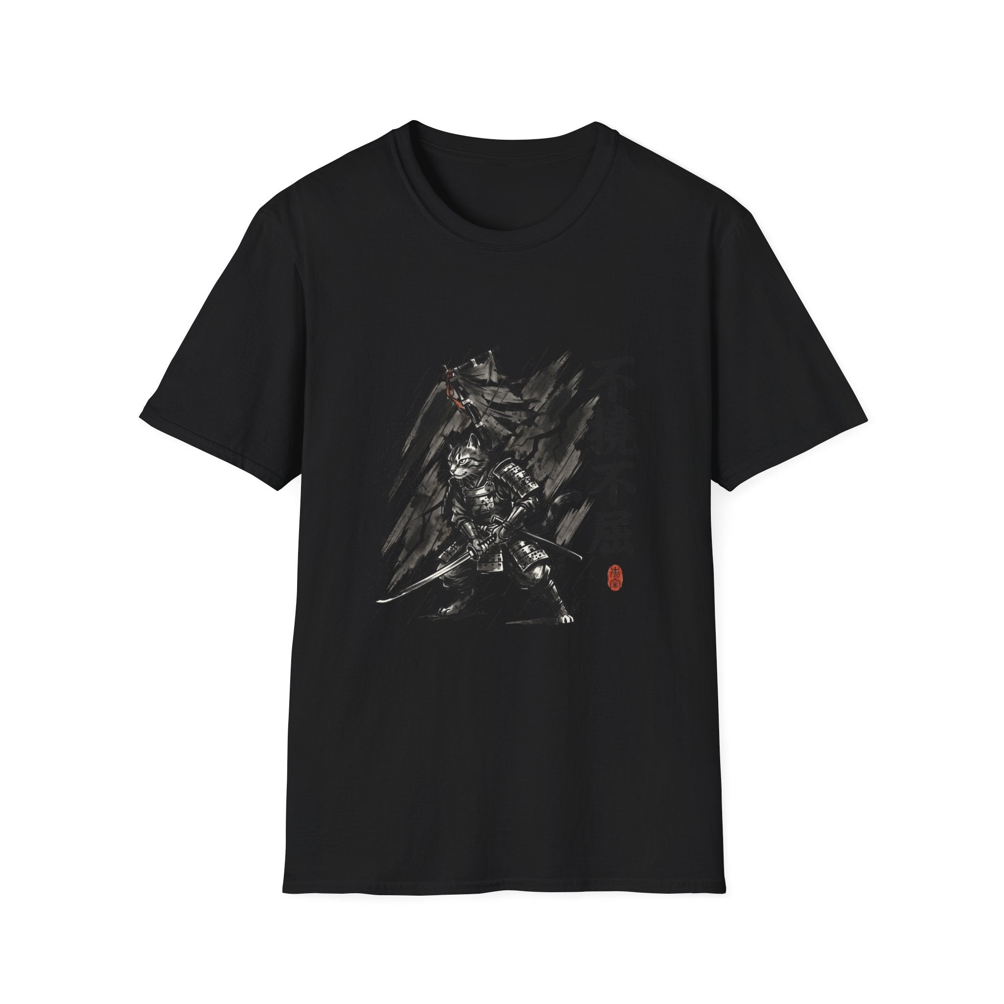 Samurai Brush Art T-Shirt | Japanese Calligraphy Warrior Tee