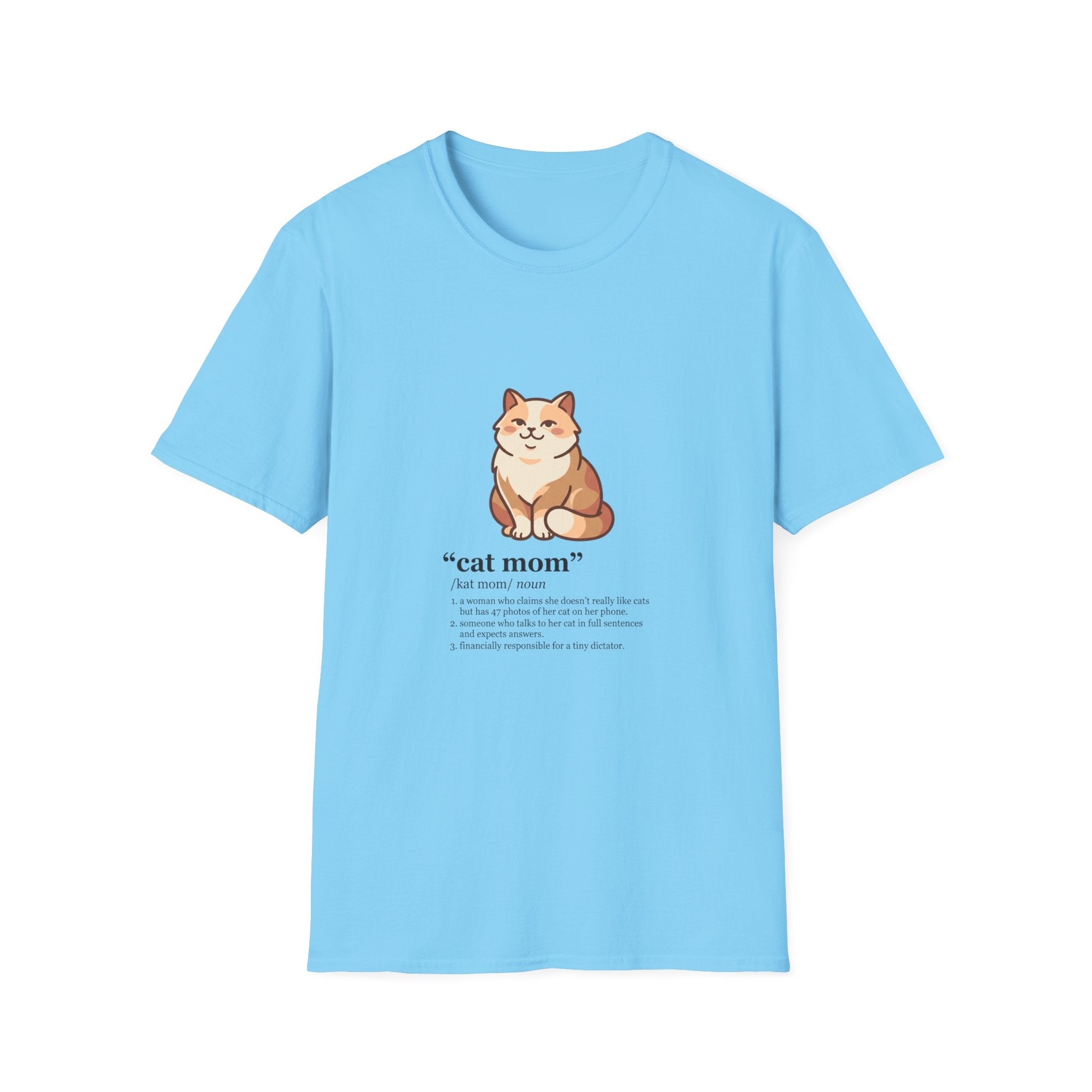 | Cat Mom Graphic Illustation T-Shirt | Cute Fluffy Cat Illustration