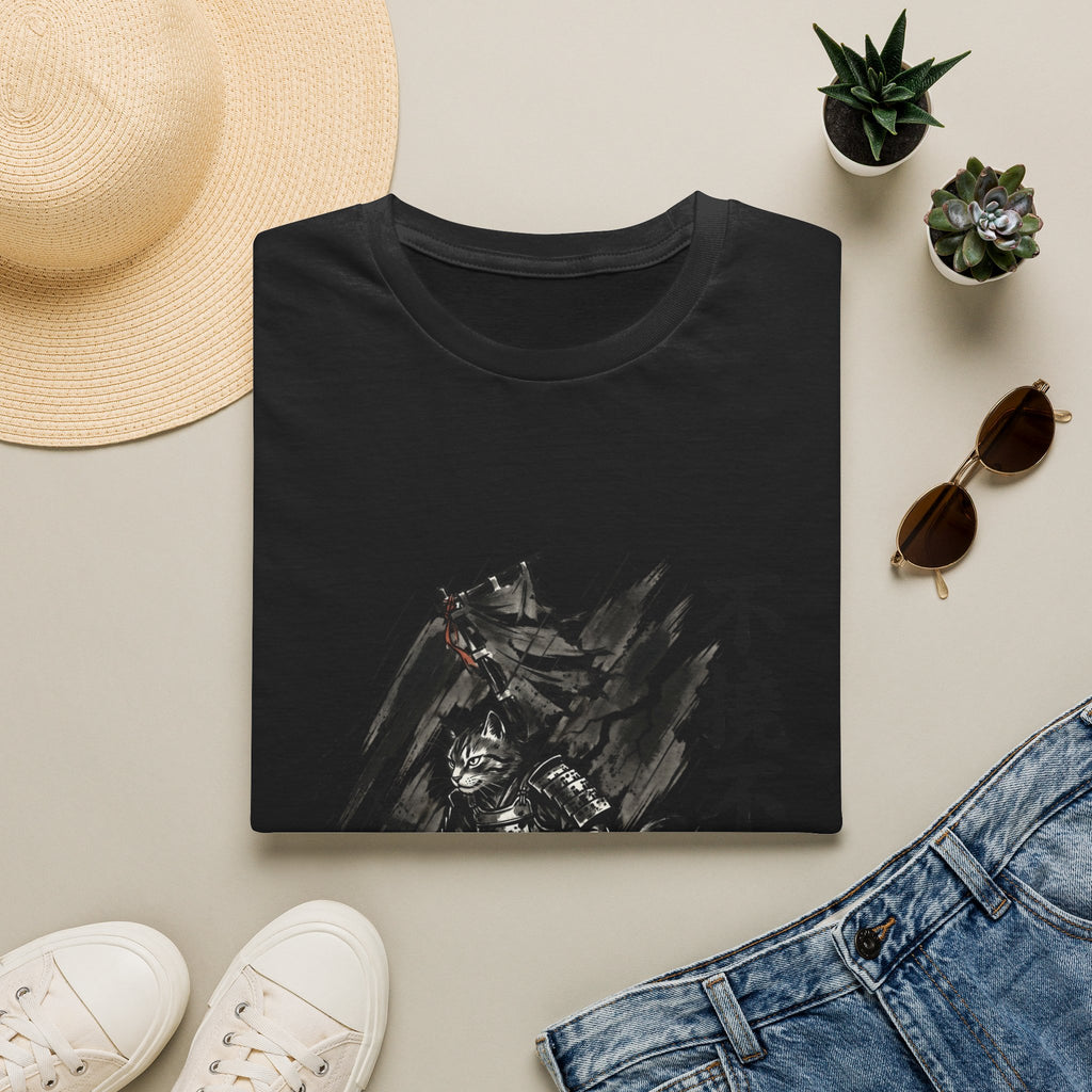 Samurai Brush Art T-Shirt | Japanese Calligraphy Warrior Tee