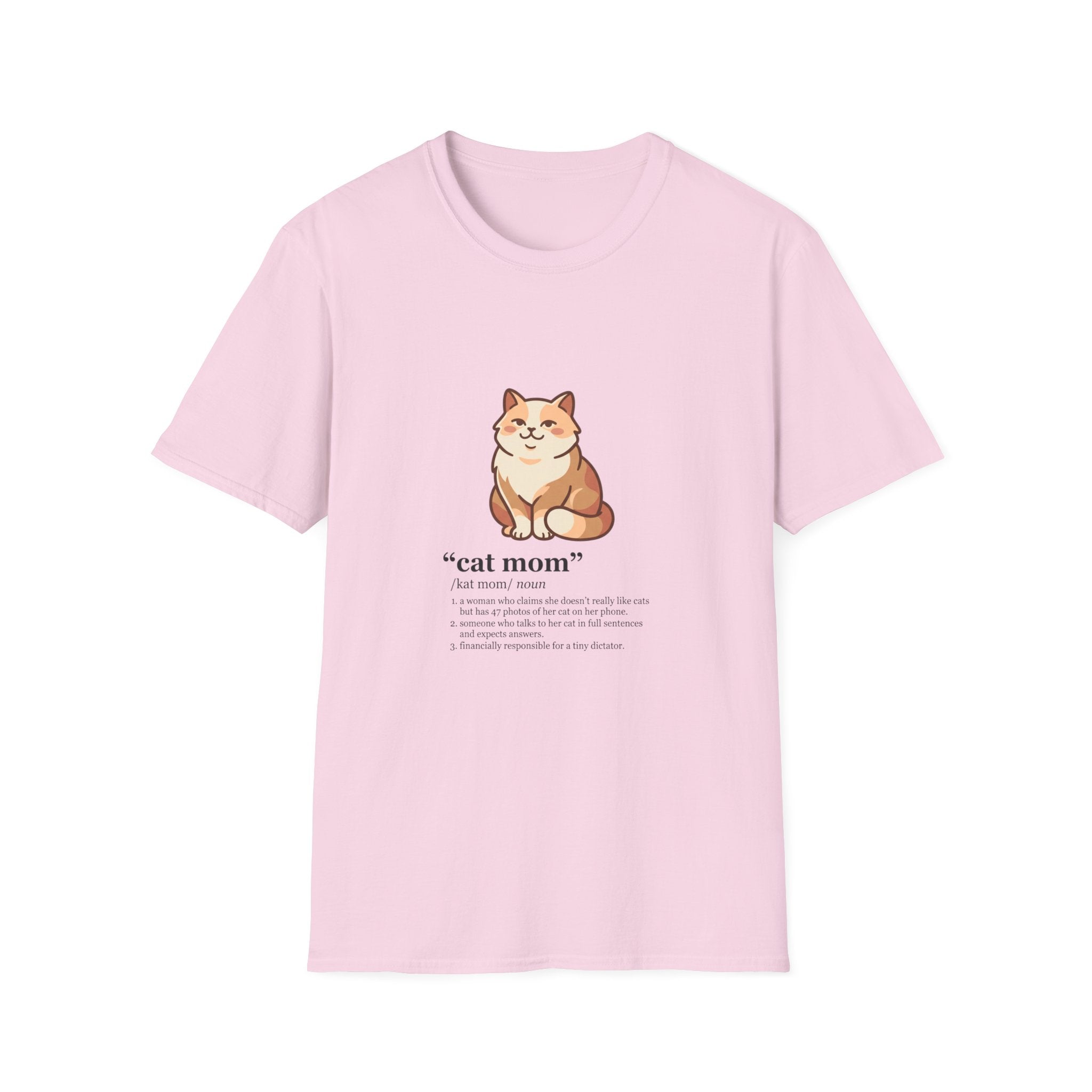 | Cat Mom Graphic Illustation T-Shirt | Cute Fluffy Cat Illustration