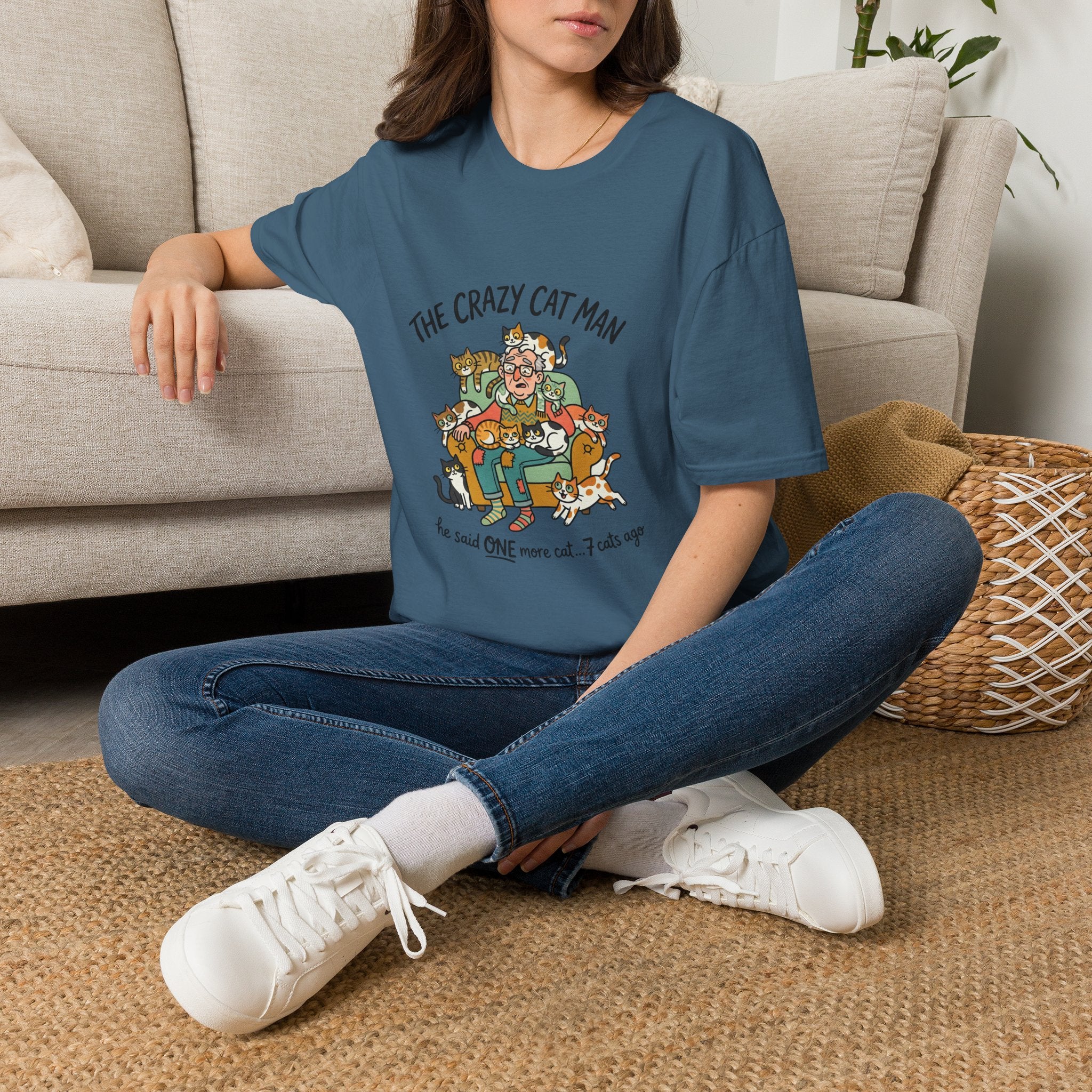 The Crazy Cat Man T-Shirt | Funny Cat Lover Shirt, Cat Hoarder Design