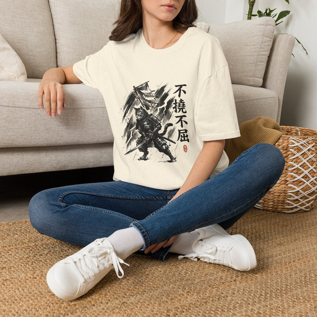 Samurai Brush Art T-Shirt | Japanese Calligraphy Warrior Tee