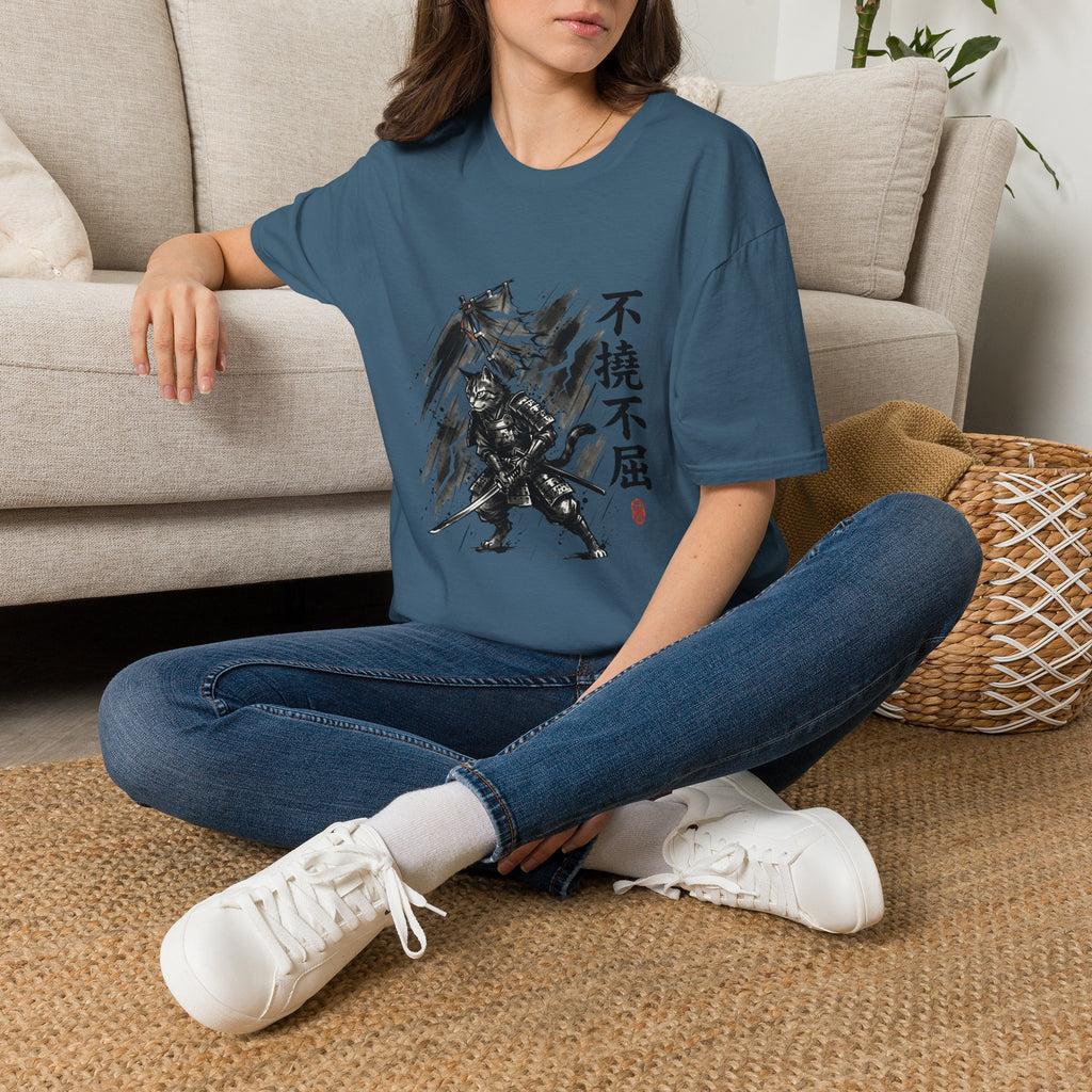 Samurai Brush Art T-Shirt | Japanese Calligraphy Warrior Tee