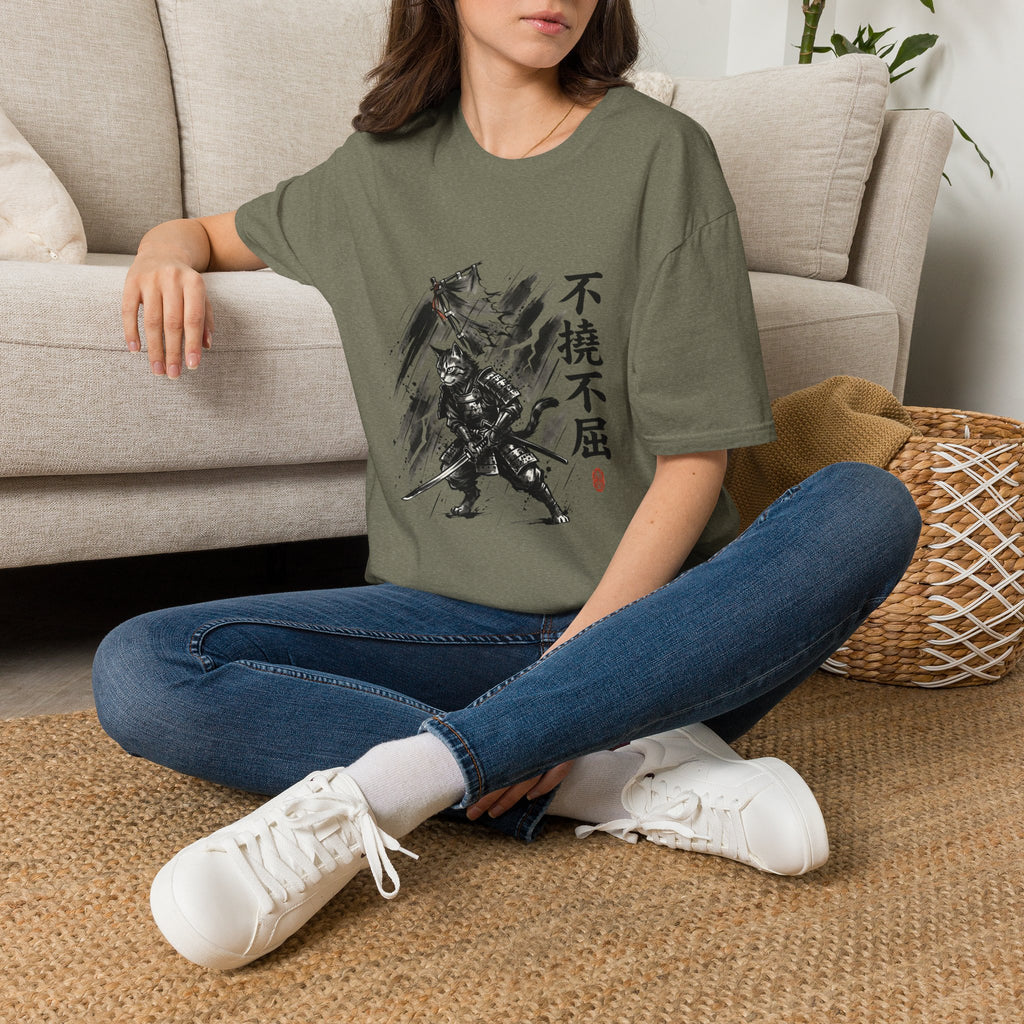 Samurai Brush Art T-Shirt | Japanese Calligraphy Warrior Tee